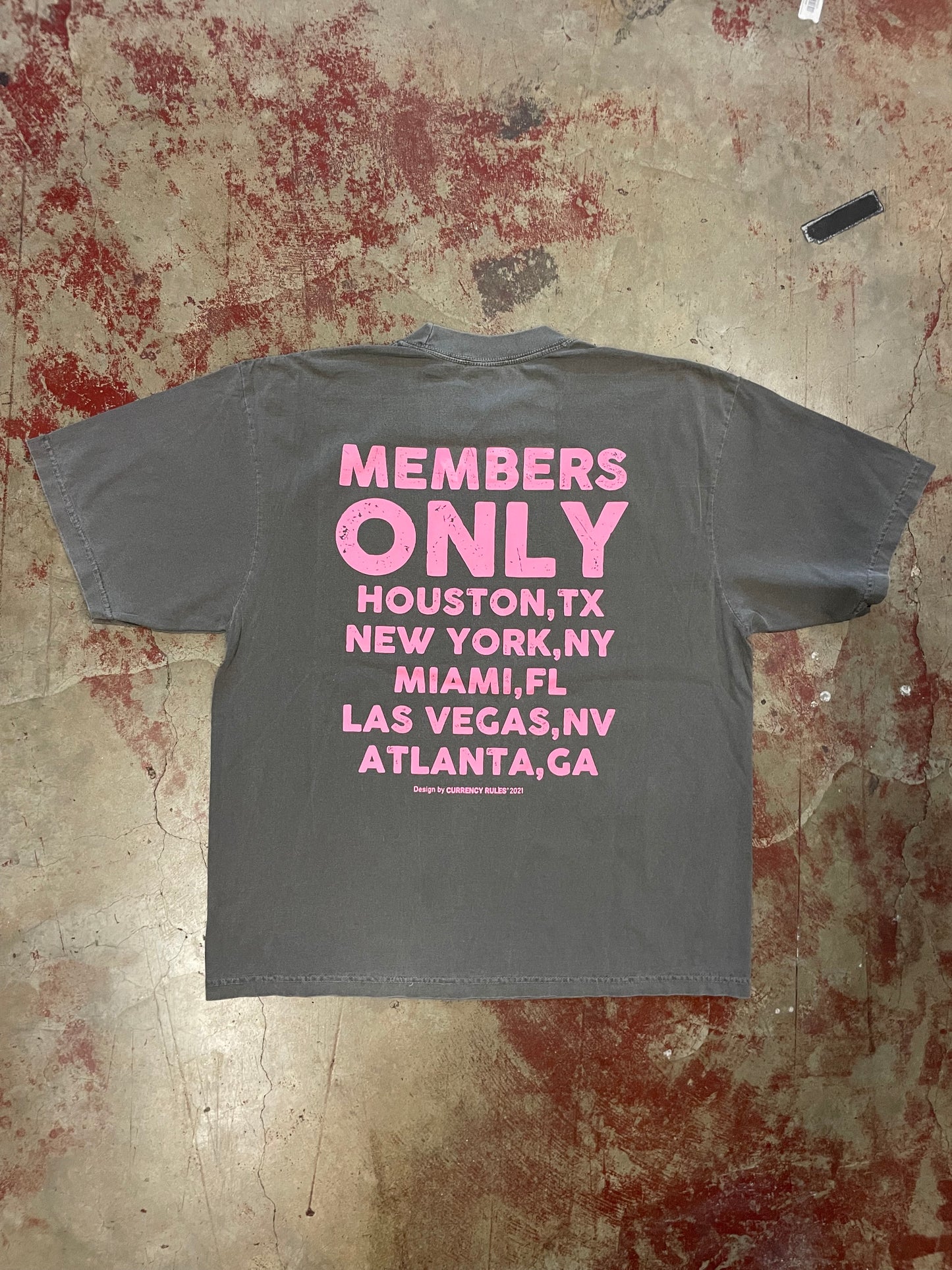 Members Only Ski Mask Tee (Grey/Pink)